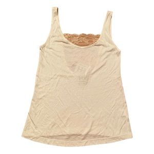 Haute Hippie Swan Tank Top with lace on back